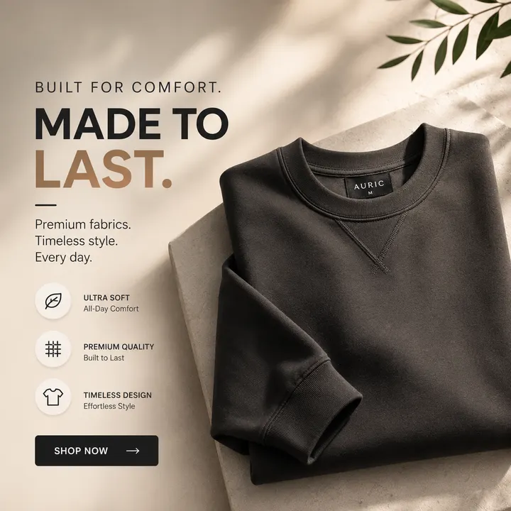 AI studio product ad creative generated from one product photo with Shhots AI