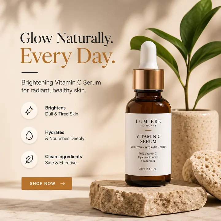 AI lifestyle ad creative generated from one product photo with Shhots AI