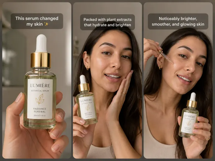 AI UGC-style commercial generated with Shhots AI