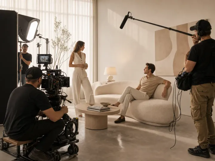 Cinematic AI commercial production still generated with Shhots AI
