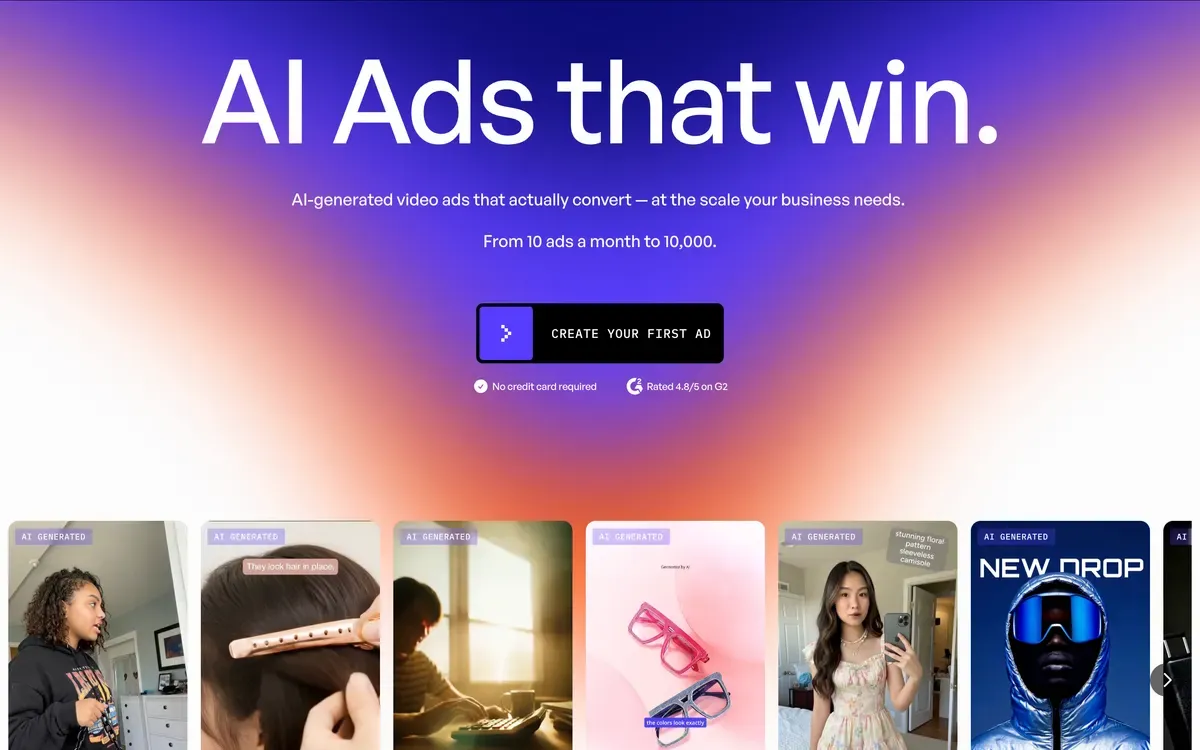 Creatify URL-to-video ad generator dashboard, a Vibiz alternative tested in 2026