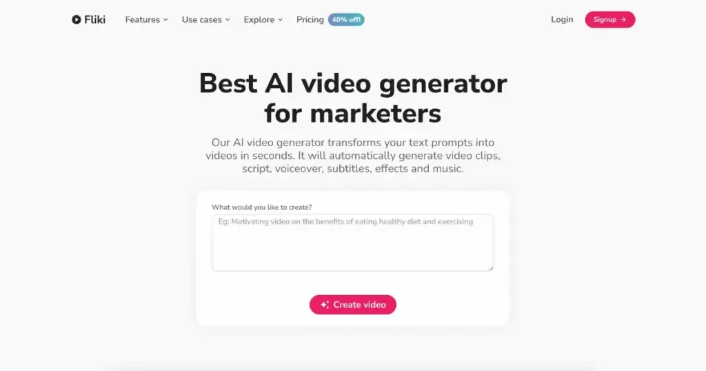 fliki video generator ai